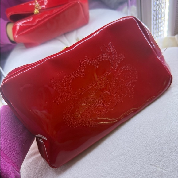 Christian Lacroix Red Patent Cosmetic Bag - Picture 2 of 3